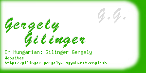 gergely gilinger business card